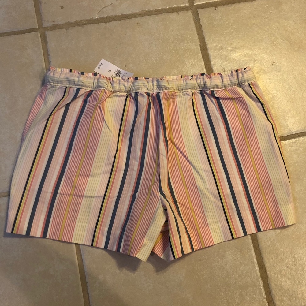 NWT LOFT Striped Tie Waist Shorts - Picture 6 of 6